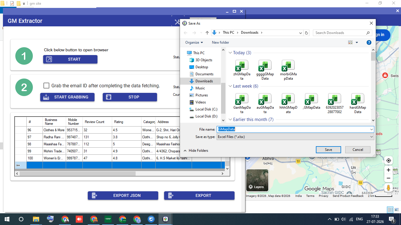 Google Maps Data Extractor Software